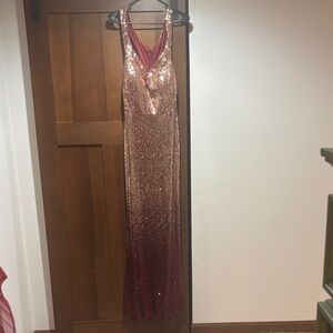 Ever Pretty Rose Gold Sequin Prom Dress